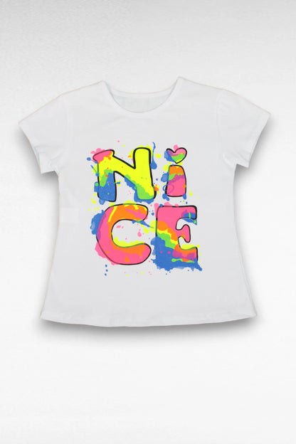 Meisjes shirt met graffiti print - L&L kidsmode