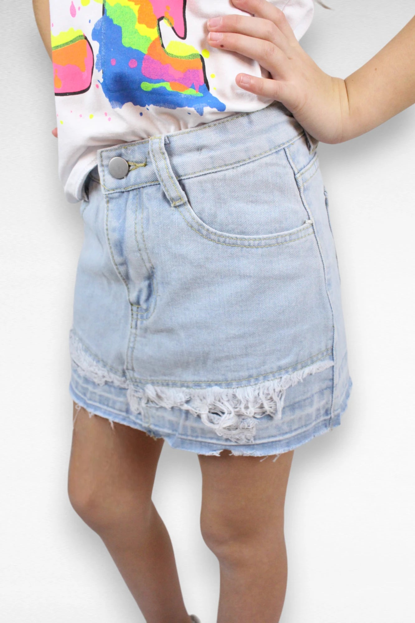 Jeans rokje & korte broek - L&L kidsmode